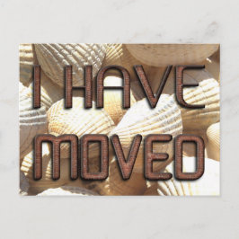 私は、新しいアドレスシェルストーンブリック文字 案内ポストカード