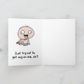 "私は"新生児カードを産んだことを聞きました 案内状 (内部)