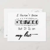 私は-旅行引用文どこでもありませんでした ポストカード (正面/裏面)