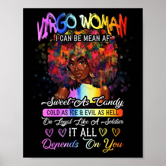 私は《星座》乙女座の女の子で甘いキャンディすべては依存 ポスター (正面)