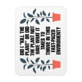 私は"植物を殺す"磁石おもしろい" マグネット (縦)