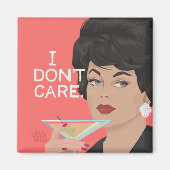 私は、気にオリジナルイラストレーション、おもしろいヴィンテージ マグネット (正面)