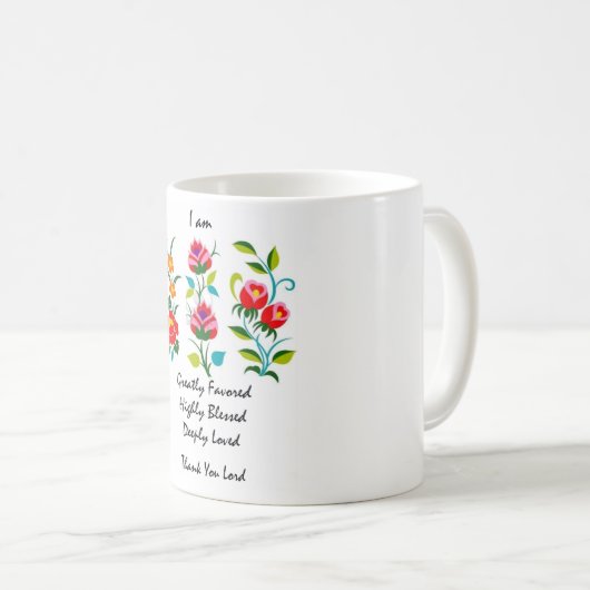 私は、深く賛美されて、非常に愛されて非常に支持されます コーヒーマグカップ (正面右)