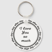 私は、狼のカップルは、あなたがとても大好き キーホルダー (正面)