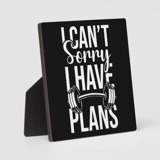 私は、申し訳なく、私は計画を持っているおもしろいトレーニングジム フォトプラーク (正面)