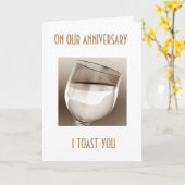 私は「私たちの記念日」の「あなた」を祝う カード (黄色い花)