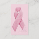 私は、私できます、私-ピンクのリボンのプロフィールカードあります 名刺 (裏面)