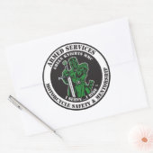 私は…私はステッカーに乗る ラウンドシール (封筒)