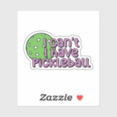 私は、私はピックボールを持っている |紫と緑 シール (シート)