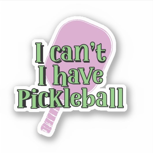私は、私はピックボールを持っている | Pickleballパドル シール (正面)