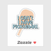 私は、私はピックボールを持っている | Pickleballパドル シール (シート)
