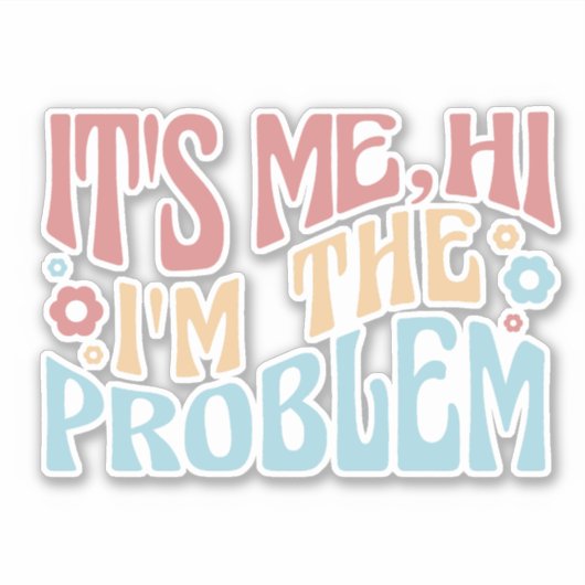 私は、私は問題GROOVYおもしろい引用文 シール (正面)