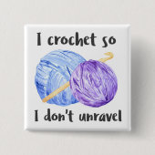 私は、私は引用文を解かないように編み針 缶バッジ (正面)