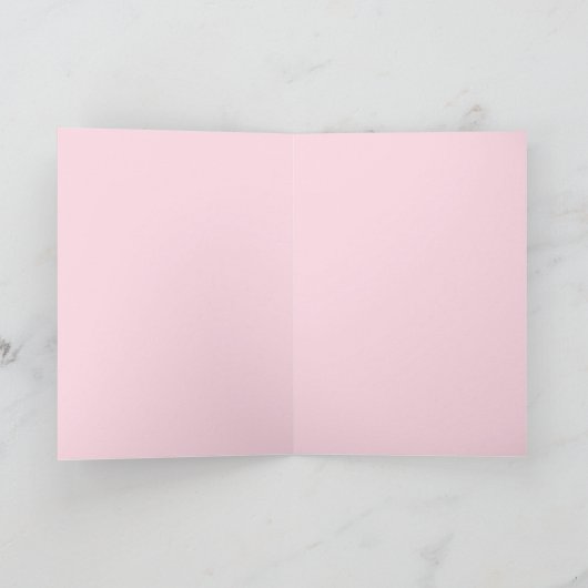 私は、私は、私は行く – がんピンクのリボンカード カード (内部)