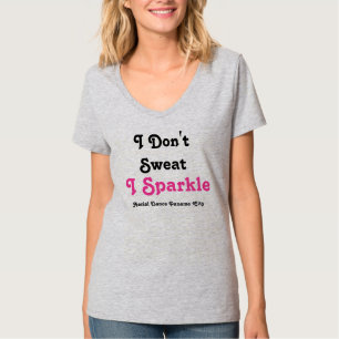 私は、私光っています発汗しません Tシャツ