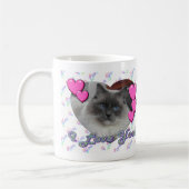 私は、私愛します2愛します コーヒーマグカップ (左)