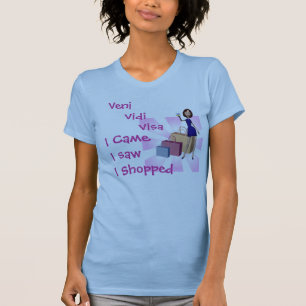 私は、私見ました、私買物をしました来ました!! Tシャツ