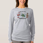 私は…素晴らしクリスマスのおもしろい長袖Tシャツだ Tシャツ (正面)