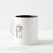 私は。  結婚式のマグ ツートーンマグカップ (正面左)