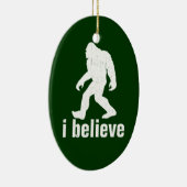 私は-緑および白信じます セラミックオーナメント (右)