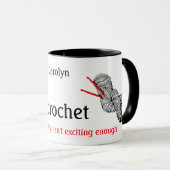 私は、編み物が十分にエキサイティングではないから編み針 マグカップ (正面右)