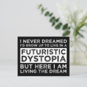 私は、自分がジストピアに住むなんて夢にも思わなかった ポストカード (スタンド正面)
