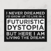 私は、自分がジストピアに住むなんて夢にも思わなかった ポストカード (正面)