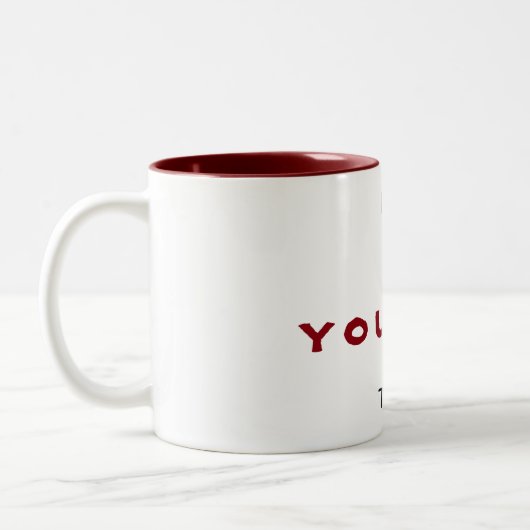 私は***若い***ツインの"MUG"です ツートーンマグカップ (左)