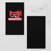 私は-裁縫のワイシャツ速くそしてはだしで運転します 名刺 (正面/裏面)