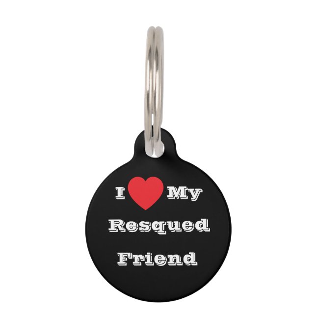 私は♥️親友を愛する ペット　ネームタグ (正面)