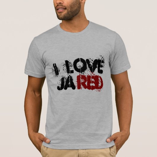 私は、赤いja愛します tシャツ (正面)
