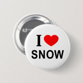 私は❤️雪 私は雪が好き 私は雪が大好きです  缶バッジ (正面&裏面)