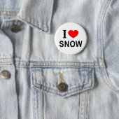 私は❤️雪 私は雪が好き 私は雪が大好きです  缶バッジ (インサイチュ)