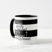 私は、非常に支持されて、深く愛されて非常に賛美されます マグカップ (正面左)