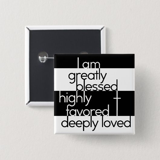 私は、非常に支持されて、深く愛されて非常に賛美されます 缶バッジ (正面&裏面)