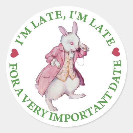 私は、非常に重要な日のために遅れている ラウンドシール (正面)