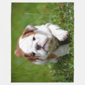 私は"革の首"になるだろう フリースブランケット (正面)