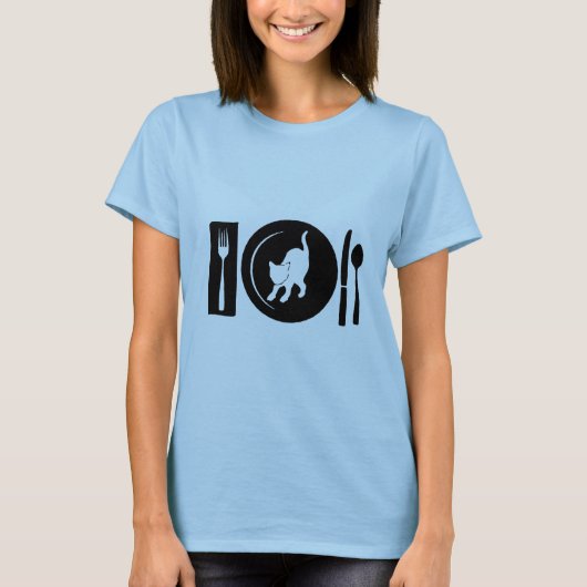 私は...食べます Tシャツ (正面)