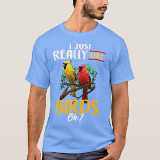 私は(鳥)ショウジョウコウカンチョウ鳥OKが好き Tシャツ
