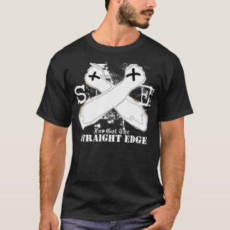 私は-黒の…まっすぐな端のTシャツを持っています Tシャツ