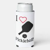 私は❤️黒、白、赤のステッカーでピックボール。 スリム缶クーラー (Seltzer正面)