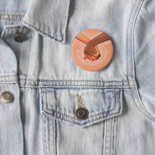 私は@Alalamponeによってあなたの手を握っています 缶バッジ (インサイチュ)