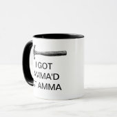 私は「AMMAのAMMA'Dを得ました マグカップ (正面左)