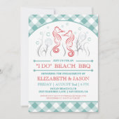 "私は" BBQの婚約の招待状を浜に引き上げます 招待状 (正面)