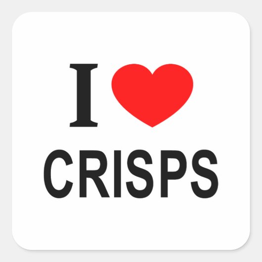 私は❤️CRISPS I CRISPS IハートCRISPS スクエアシール (正面)