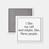 私は[FILL IN THE]と空白の多分3人が好き マグネット (正面/裏面)