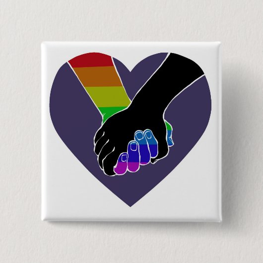 私は@HugoDrawsによってあなたの手(v.2)を握っています 缶バッジ (正面)