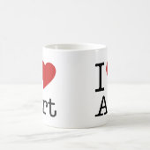 私は(Iのハートの)芸術を愛します コーヒーマグカップ (中央)