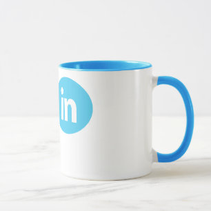 "私は#in" - Twitter及びLinkedInのマグです マグカップ