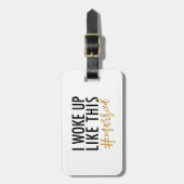 私は#marriedこれのように目覚めました! 氏 ラゲッジタグ (正面縦)